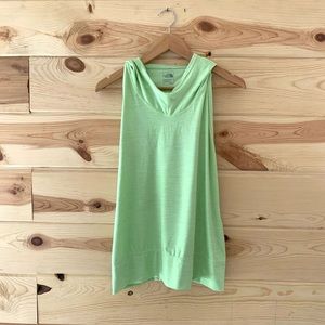 North face hooded sleeveless tank top  tunic green M nwot